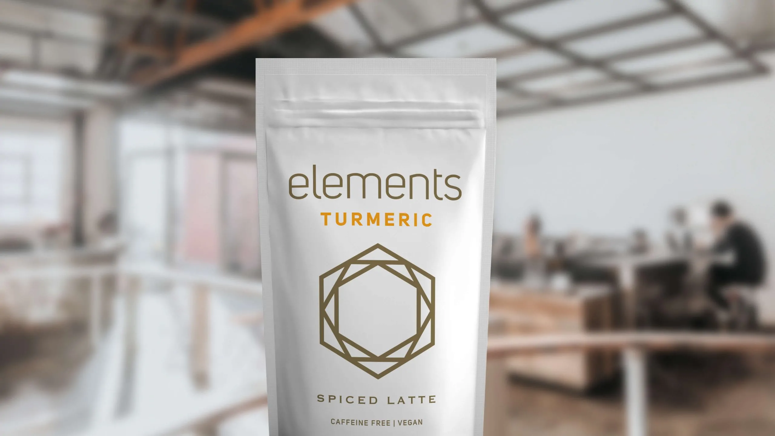 Elements Turmeric: Spiced latte for a calming detox. Vegan & caffeine-free.